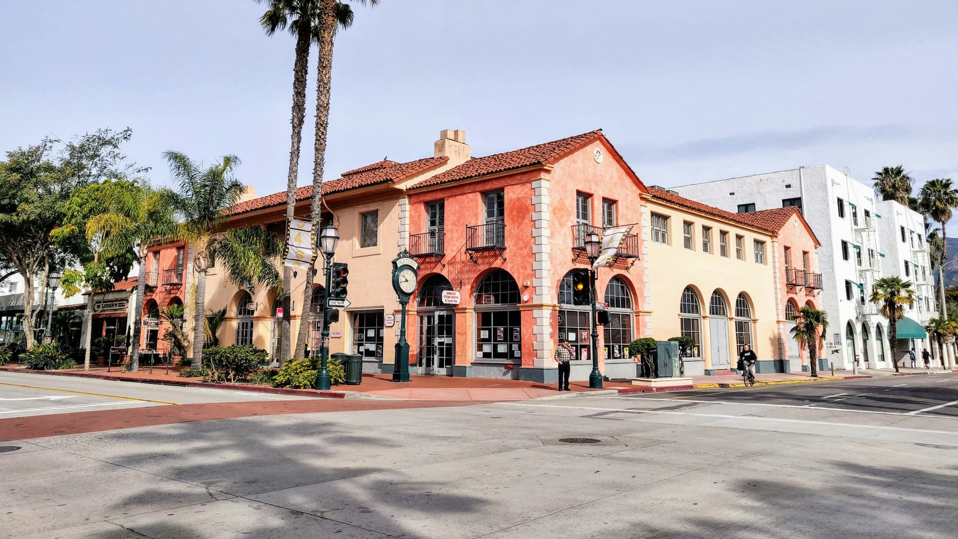 Southern California storefront corner suited for retail solar shade planning